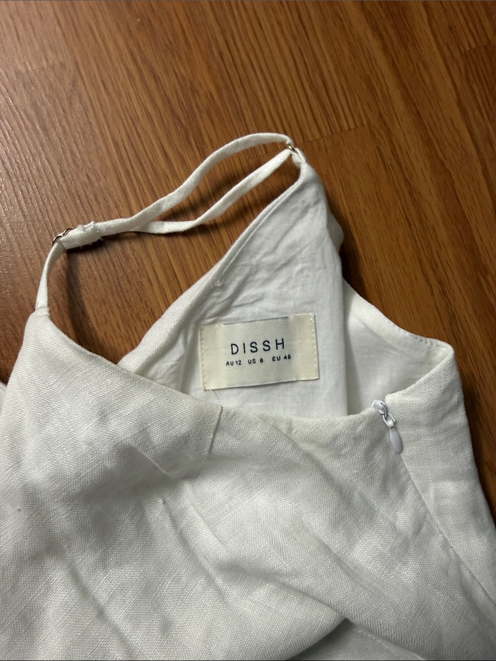DISSH White Linen Spaghetti Strap Dress - Picture 2 of 3